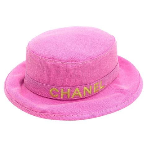 pink chanel bucket hat|Chanel bucket hat denim.